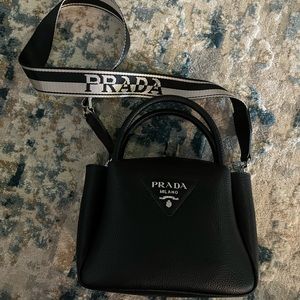 Prada Vitello Daino Flou Small Top Handle Bag